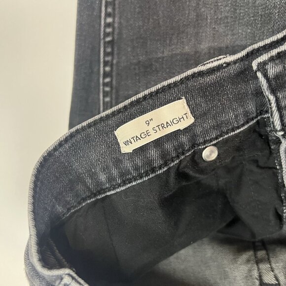 J.CREW DENIM 9" Vintage Straight Jeans Size 28 Waist Gray Black Denim Ankle Crop - Picture 8 of 11